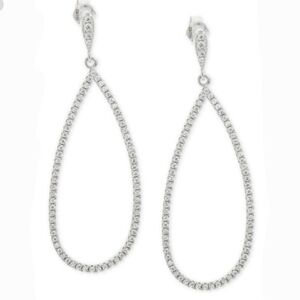 Giani Bernini Sterling Silver CZ Pave Teardrop Earrings